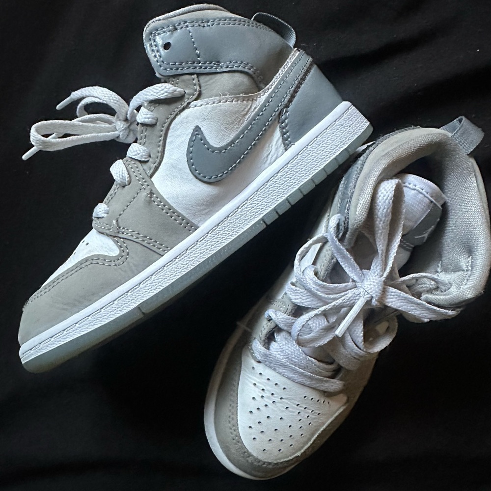 Grey and White Boys Nike
